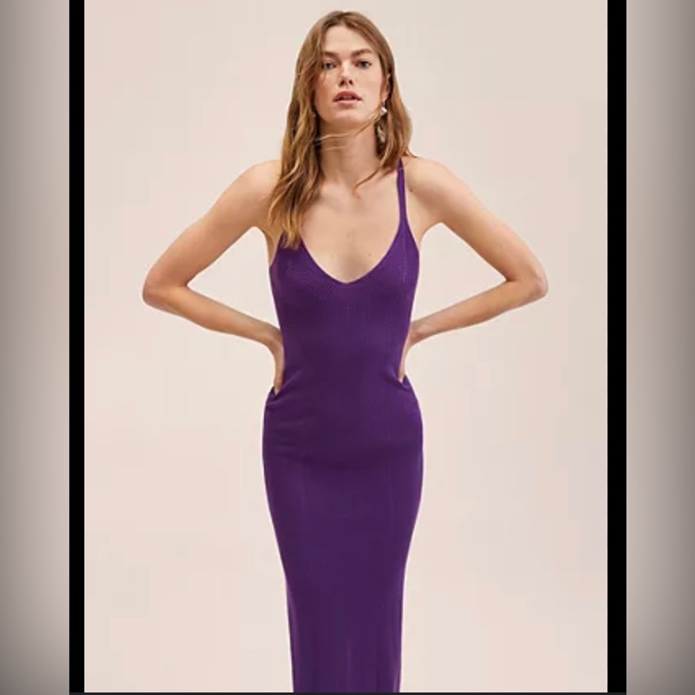 Mango purple dress nwt